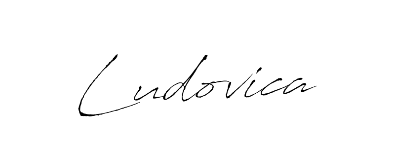 Make a beautiful signature design for name Ludovica. With this signature (Antro_Vectra) style, you can create a handwritten signature for free. Ludovica signature style 6 images and pictures png