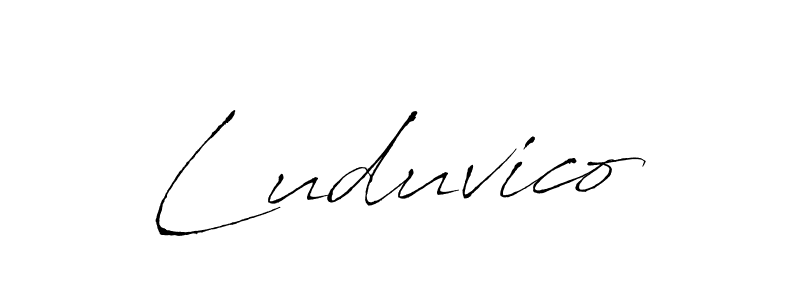 Make a beautiful signature design for name Luduvico. With this signature (Antro_Vectra) style, you can create a handwritten signature for free. Luduvico signature style 6 images and pictures png