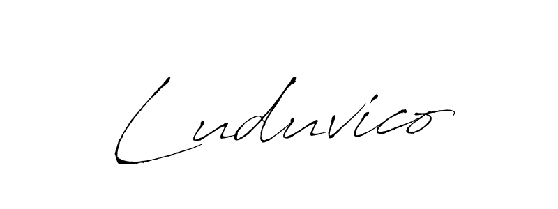 Make a beautiful signature design for name Luduvico. With this signature (Antro_Vectra) style, you can create a handwritten signature for free. Luduvico signature style 6 images and pictures png