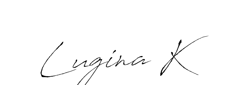 Create a beautiful signature design for name Lugina K. With this signature (Antro_Vectra) fonts, you can make a handwritten signature for free. Lugina K signature style 6 images and pictures png