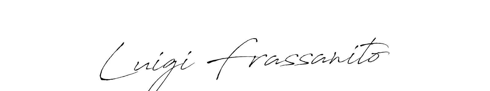 The best way (Antro_Vectra) to make a short signature is to pick only two or three words in your name. The name Luigi Frassanito include a total of six letters. For converting this name. Luigi Frassanito signature style 6 images and pictures png