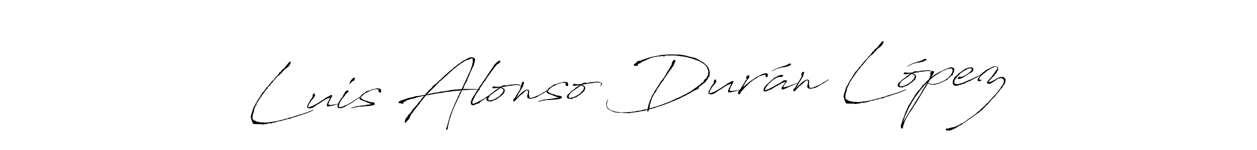 Luis Alonso Durán López stylish signature style. Best Handwritten Sign (Antro_Vectra) for my name. Handwritten Signature Collection Ideas for my name Luis Alonso Durán López. Luis Alonso Durán López signature style 6 images and pictures png