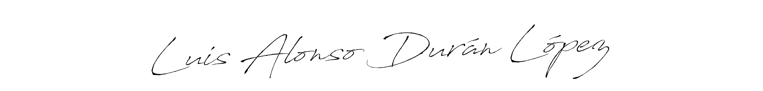 Design your own signature with our free online signature maker. With this signature software, you can create a handwritten (Antro_Vectra) signature for name Luis Alonso Durán López. Luis Alonso Durán López signature style 6 images and pictures png