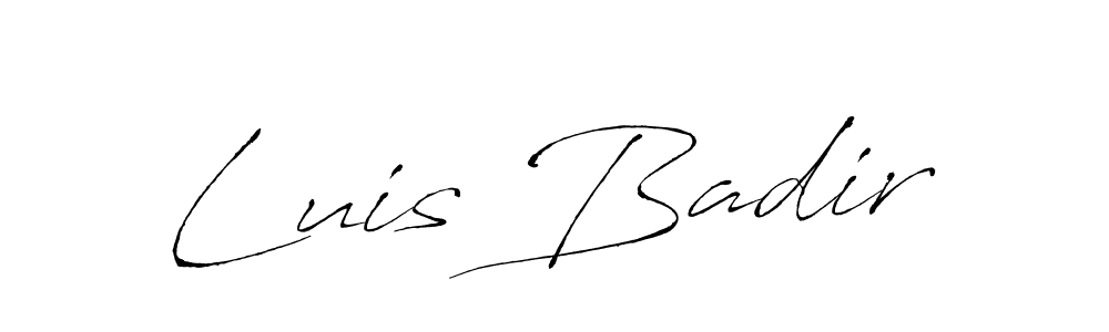 It looks lik you need a new signature style for name Luis Badir. Design unique handwritten (Antro_Vectra) signature with our free signature maker in just a few clicks. Luis Badir signature style 6 images and pictures png