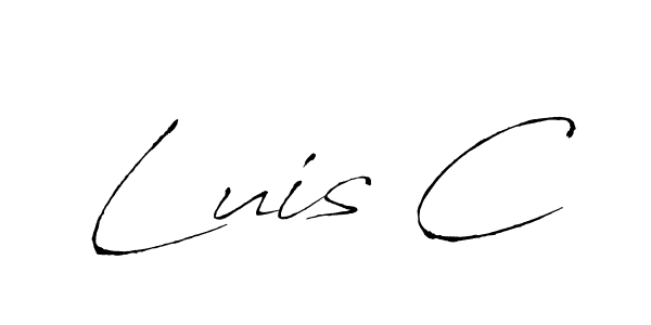How to make Luis C name signature. Use Antro_Vectra style for creating short signs online. This is the latest handwritten sign. Luis C signature style 6 images and pictures png