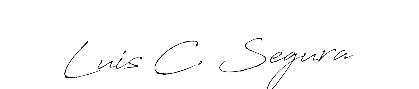 Create a beautiful signature design for name Luis C. Segura. With this signature (Antro_Vectra) fonts, you can make a handwritten signature for free. Luis C. Segura signature style 6 images and pictures png