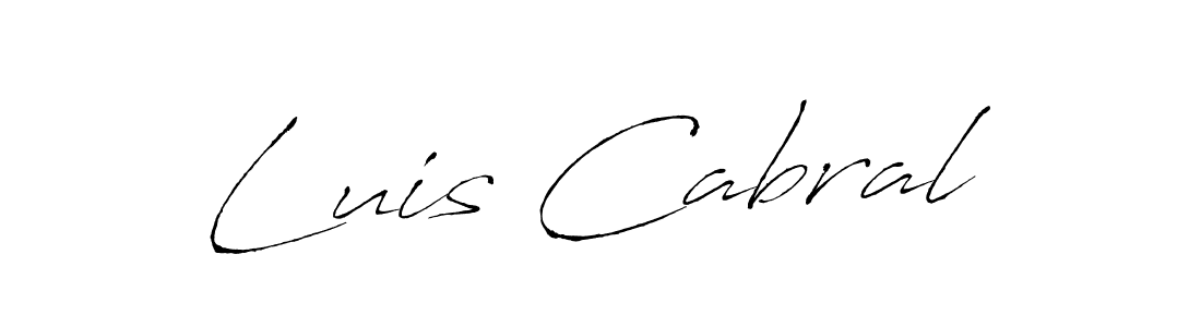 Use a signature maker to create a handwritten signature online. With this signature software, you can design (Antro_Vectra) your own signature for name Luis Cabral. Luis Cabral signature style 6 images and pictures png