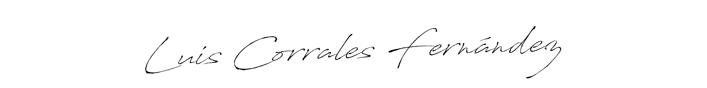 Design your own signature with our free online signature maker. With this signature software, you can create a handwritten (Antro_Vectra) signature for name Luis Corrales Fernández. Luis Corrales Fernández signature style 6 images and pictures png