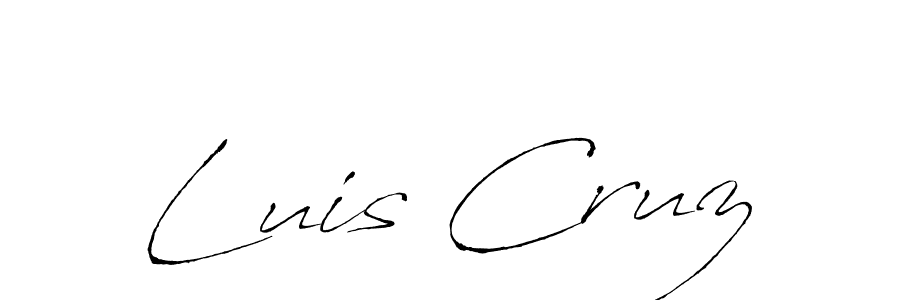 Luis Cruz stylish signature style. Best Handwritten Sign (Antro_Vectra) for my name. Handwritten Signature Collection Ideas for my name Luis Cruz. Luis Cruz signature style 6 images and pictures png