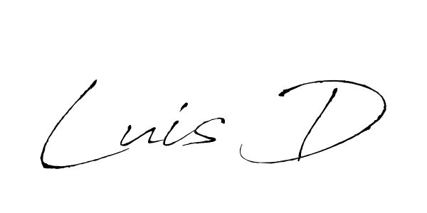 Make a beautiful signature design for name Luis D. With this signature (Antro_Vectra) style, you can create a handwritten signature for free. Luis D signature style 6 images and pictures png