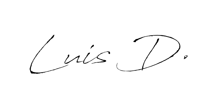 Make a beautiful signature design for name Luis D.. With this signature (Antro_Vectra) style, you can create a handwritten signature for free. Luis D. signature style 6 images and pictures png