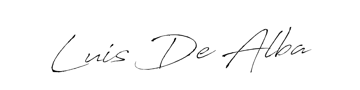 Design your own signature with our free online signature maker. With this signature software, you can create a handwritten (Antro_Vectra) signature for name Luis De Alba. Luis De Alba signature style 6 images and pictures png