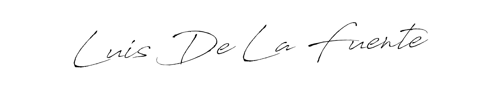 Make a beautiful signature design for name Luis De La Fuente. With this signature (Antro_Vectra) style, you can create a handwritten signature for free. Luis De La Fuente signature style 6 images and pictures png