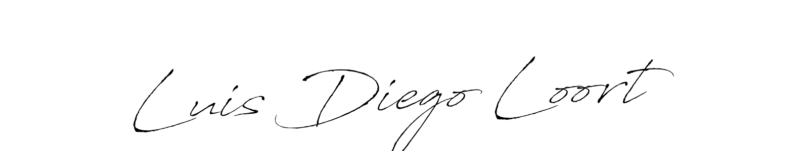 Create a beautiful signature design for name Luis Diego Loort. With this signature (Antro_Vectra) fonts, you can make a handwritten signature for free. Luis Diego Loort signature style 6 images and pictures png