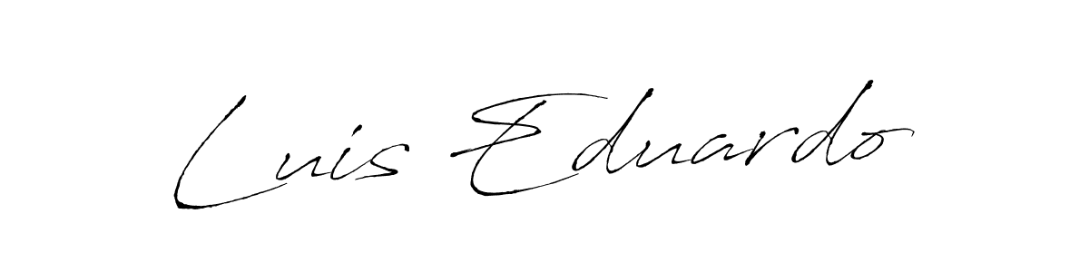 Make a beautiful signature design for name Luis Eduardo. With this signature (Antro_Vectra) style, you can create a handwritten signature for free. Luis Eduardo signature style 6 images and pictures png