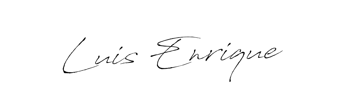 Design your own signature with our free online signature maker. With this signature software, you can create a handwritten (Antro_Vectra) signature for name Luis Enrique. Luis Enrique signature style 6 images and pictures png