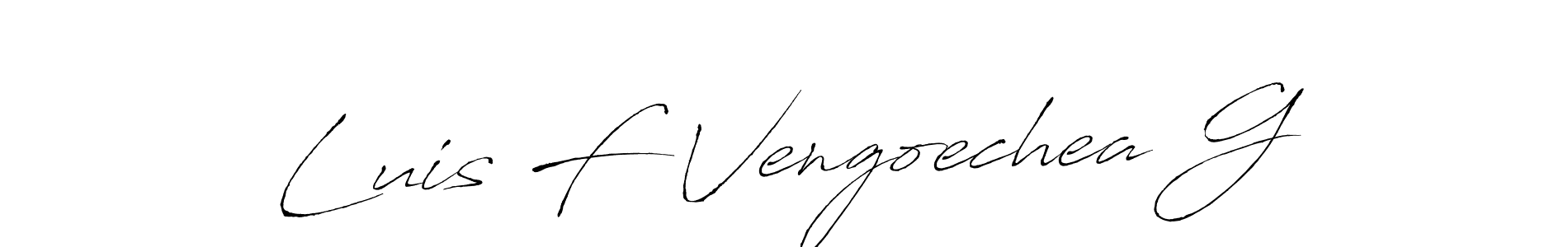 Make a beautiful signature design for name Luis F Vengoechea G. With this signature (Antro_Vectra) style, you can create a handwritten signature for free. Luis F Vengoechea G signature style 6 images and pictures png
