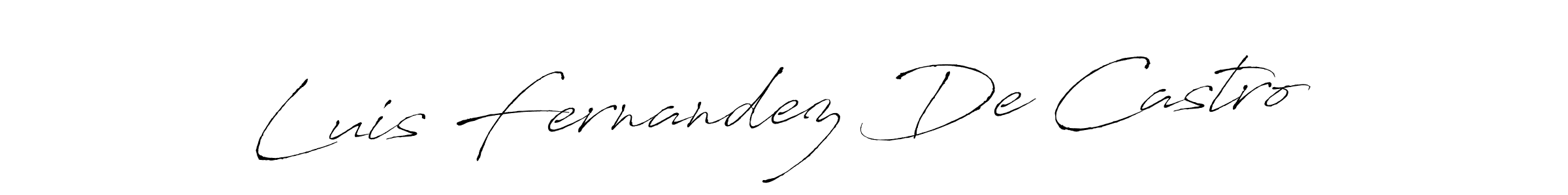Design your own signature with our free online signature maker. With this signature software, you can create a handwritten (Antro_Vectra) signature for name Luis Fernandez De Castro. Luis Fernandez De Castro signature style 6 images and pictures png