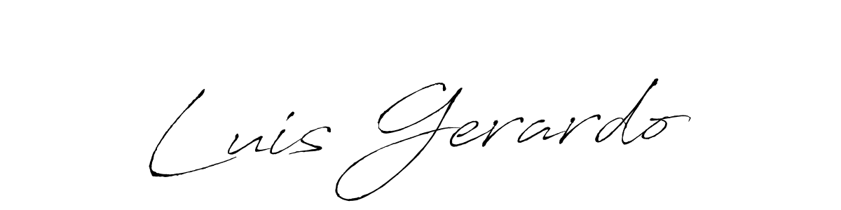 Make a beautiful signature design for name Luis Gerardo. With this signature (Antro_Vectra) style, you can create a handwritten signature for free. Luis Gerardo signature style 6 images and pictures png