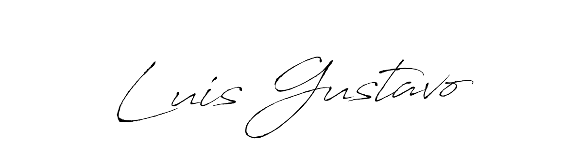 How to make Luis Gustavo name signature. Use Antro_Vectra style for creating short signs online. This is the latest handwritten sign. Luis Gustavo signature style 6 images and pictures png