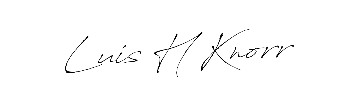 Create a beautiful signature design for name Luis H Knorr. With this signature (Antro_Vectra) fonts, you can make a handwritten signature for free. Luis H Knorr signature style 6 images and pictures png