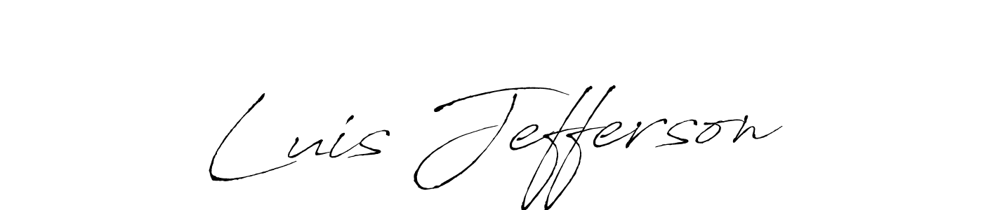 Design your own signature with our free online signature maker. With this signature software, you can create a handwritten (Antro_Vectra) signature for name Luis Jefferson. Luis Jefferson signature style 6 images and pictures png