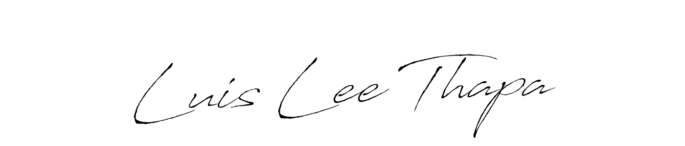 Make a beautiful signature design for name Luis Lee Thapa. With this signature (Antro_Vectra) style, you can create a handwritten signature for free. Luis Lee Thapa signature style 6 images and pictures png