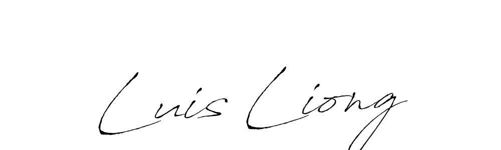Create a beautiful signature design for name Luis Liong. With this signature (Antro_Vectra) fonts, you can make a handwritten signature for free. Luis Liong signature style 6 images and pictures png