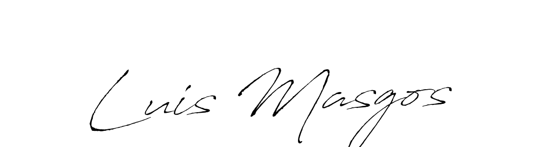 Make a beautiful signature design for name Luis Masgos. With this signature (Antro_Vectra) style, you can create a handwritten signature for free. Luis Masgos signature style 6 images and pictures png