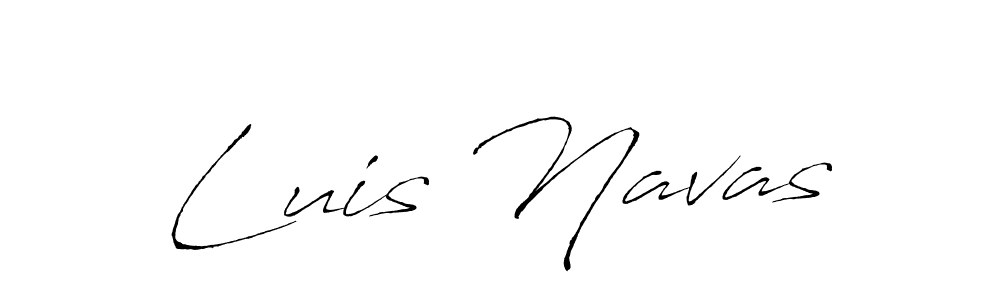 Luis Navas stylish signature style. Best Handwritten Sign (Antro_Vectra) for my name. Handwritten Signature Collection Ideas for my name Luis Navas. Luis Navas signature style 6 images and pictures png