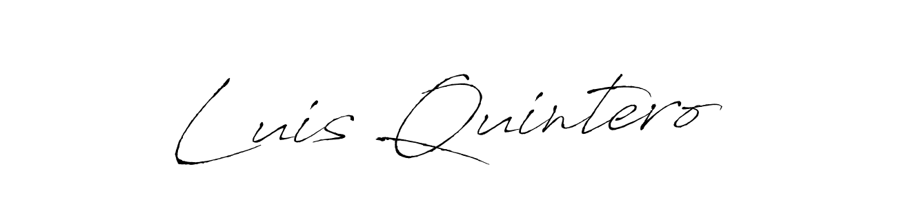 How to make Luis Quintero name signature. Use Antro_Vectra style for creating short signs online. This is the latest handwritten sign. Luis Quintero signature style 6 images and pictures png