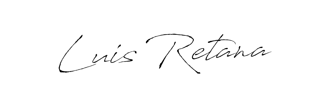 Luis Retana stylish signature style. Best Handwritten Sign (Antro_Vectra) for my name. Handwritten Signature Collection Ideas for my name Luis Retana. Luis Retana signature style 6 images and pictures png