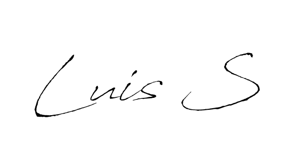 Similarly Antro_Vectra is the best handwritten signature design. Signature creator online .You can use it as an online autograph creator for name Luis S. Luis S signature style 6 images and pictures png
