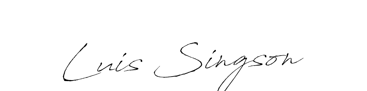 Make a short Luis Singson signature style. Manage your documents anywhere anytime using Antro_Vectra. Create and add eSignatures, submit forms, share and send files easily. Luis Singson signature style 6 images and pictures png