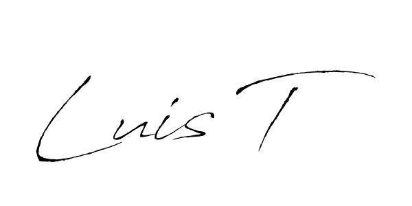 Create a beautiful signature design for name Luis T. With this signature (Antro_Vectra) fonts, you can make a handwritten signature for free. Luis T signature style 6 images and pictures png