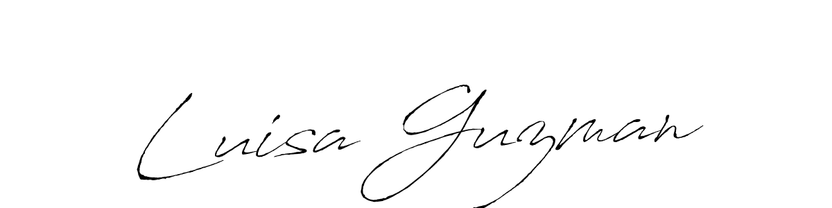 How to make Luisa Guzman name signature. Use Antro_Vectra style for creating short signs online. This is the latest handwritten sign. Luisa Guzman signature style 6 images and pictures png