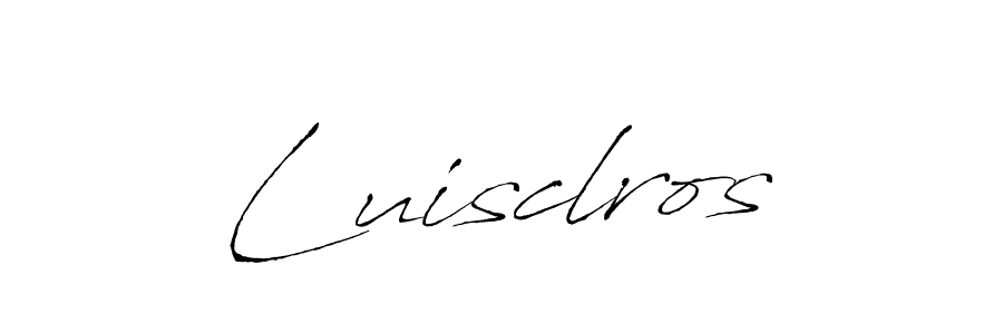 Make a beautiful signature design for name Luisclros. With this signature (Antro_Vectra) style, you can create a handwritten signature for free. Luisclros signature style 6 images and pictures png