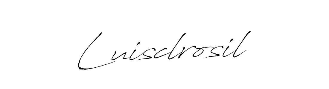 How to make Luisclrosil name signature. Use Antro_Vectra style for creating short signs online. This is the latest handwritten sign. Luisclrosil signature style 6 images and pictures png