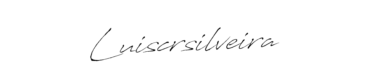 Use a signature maker to create a handwritten signature online. With this signature software, you can design (Antro_Vectra) your own signature for name Luiscrsilveira. Luiscrsilveira signature style 6 images and pictures png