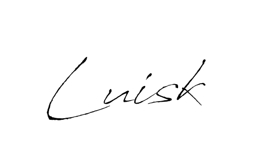 Make a beautiful signature design for name Luisk. With this signature (Antro_Vectra) style, you can create a handwritten signature for free. Luisk signature style 6 images and pictures png