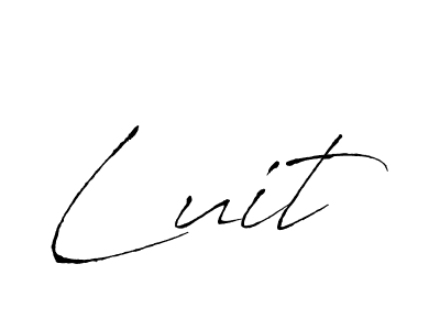 Make a beautiful signature design for name Luit. With this signature (Antro_Vectra) style, you can create a handwritten signature for free. Luit signature style 6 images and pictures png