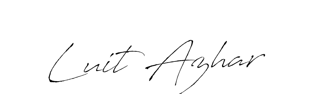 Design your own signature with our free online signature maker. With this signature software, you can create a handwritten (Antro_Vectra) signature for name Luit Azhar. Luit Azhar signature style 6 images and pictures png