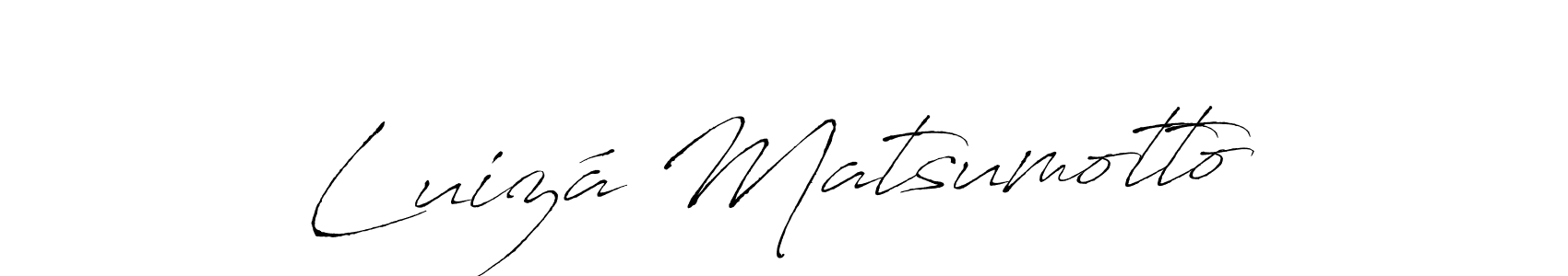 The best way (Antro_Vectra) to make a short signature is to pick only two or three words in your name. The name Luizá Matsumotto include a total of six letters. For converting this name. Luizá Matsumotto signature style 6 images and pictures png