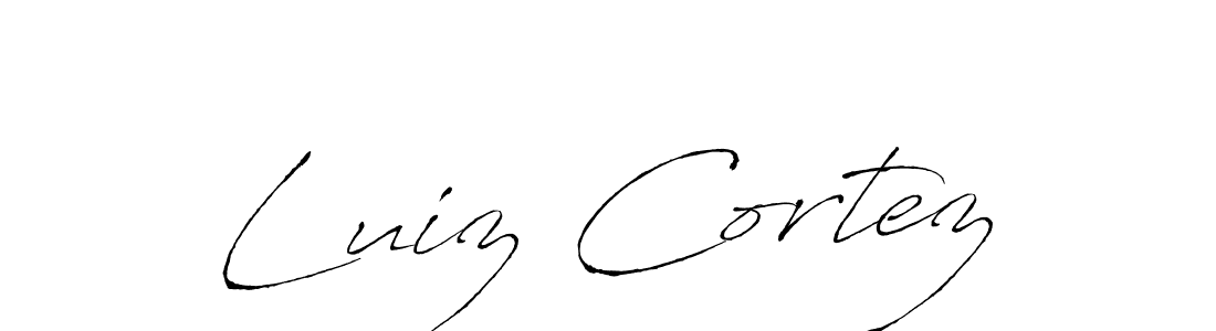 Luiz Cortez stylish signature style. Best Handwritten Sign (Antro_Vectra) for my name. Handwritten Signature Collection Ideas for my name Luiz Cortez. Luiz Cortez signature style 6 images and pictures png