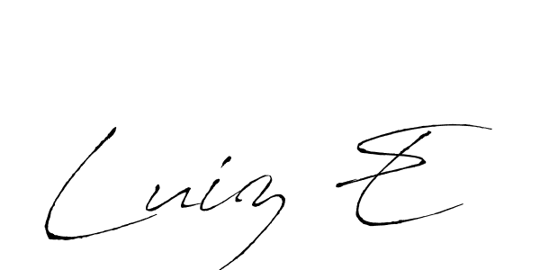 How to make Luiz E signature? Antro_Vectra is a professional autograph style. Create handwritten signature for Luiz E name. Luiz E signature style 6 images and pictures png