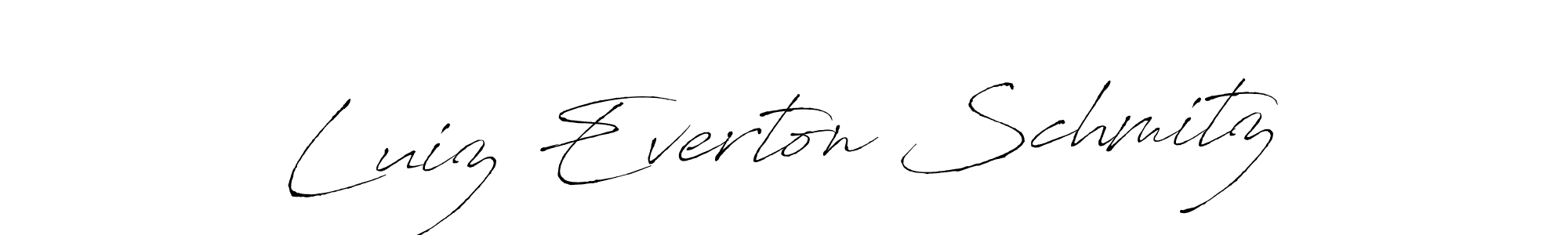 You should practise on your own different ways (Antro_Vectra) to write your name (Luiz Everton Schmitz) in signature. don't let someone else do it for you. Luiz Everton Schmitz signature style 6 images and pictures png