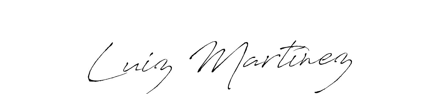 Luiz Martínez stylish signature style. Best Handwritten Sign (Antro_Vectra) for my name. Handwritten Signature Collection Ideas for my name Luiz Martínez. Luiz Martínez signature style 6 images and pictures png