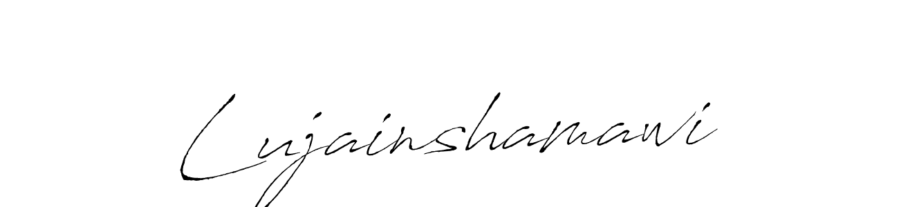How to make Lujainshamawi signature? Antro_Vectra is a professional autograph style. Create handwritten signature for Lujainshamawi name. Lujainshamawi signature style 6 images and pictures png