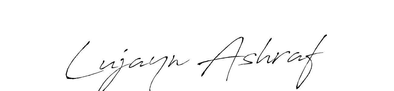 Make a beautiful signature design for name Lujayn Ashraf. With this signature (Antro_Vectra) style, you can create a handwritten signature for free. Lujayn Ashraf signature style 6 images and pictures png