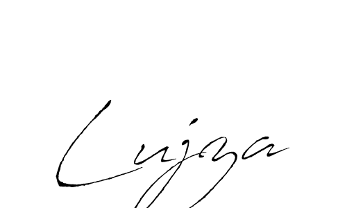 Make a beautiful signature design for name Lujza. With this signature (Antro_Vectra) style, you can create a handwritten signature for free. Lujza signature style 6 images and pictures png